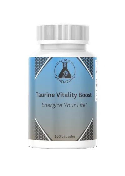 Taurine Amino Acid Dietary Supplement – 100 Vegetarian Capsules, GMP Manufactured