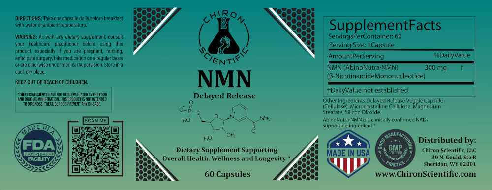 NMN Delayed-Release Nicotinamide Mononucleotide Dietary Supplement – 30 Capsules