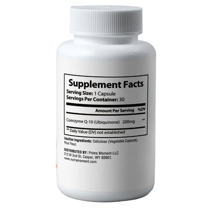 Nutra Moment CoQ10 (Ubiquinone) Dietary Supplement – 30 Capsules