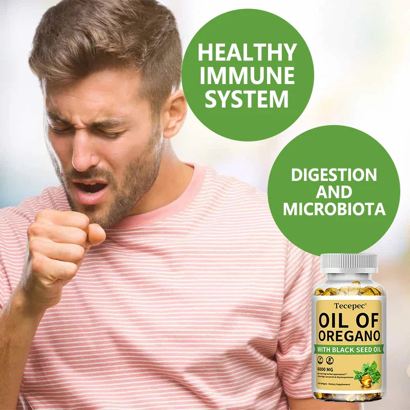 Oregano & Black Seed Capsules – Dietary Supplement, 120 Count