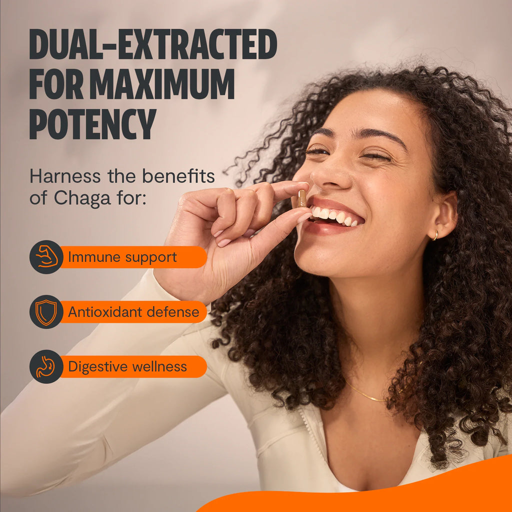 Chaga Mushroom Capsules – Dietary Supplement