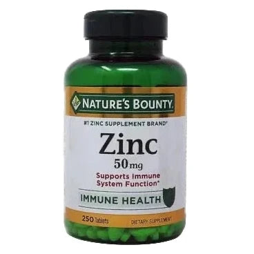 Nature’s Bounty Zinc 50 mg Dietary Supplement | 250 Vegetarian Caplets