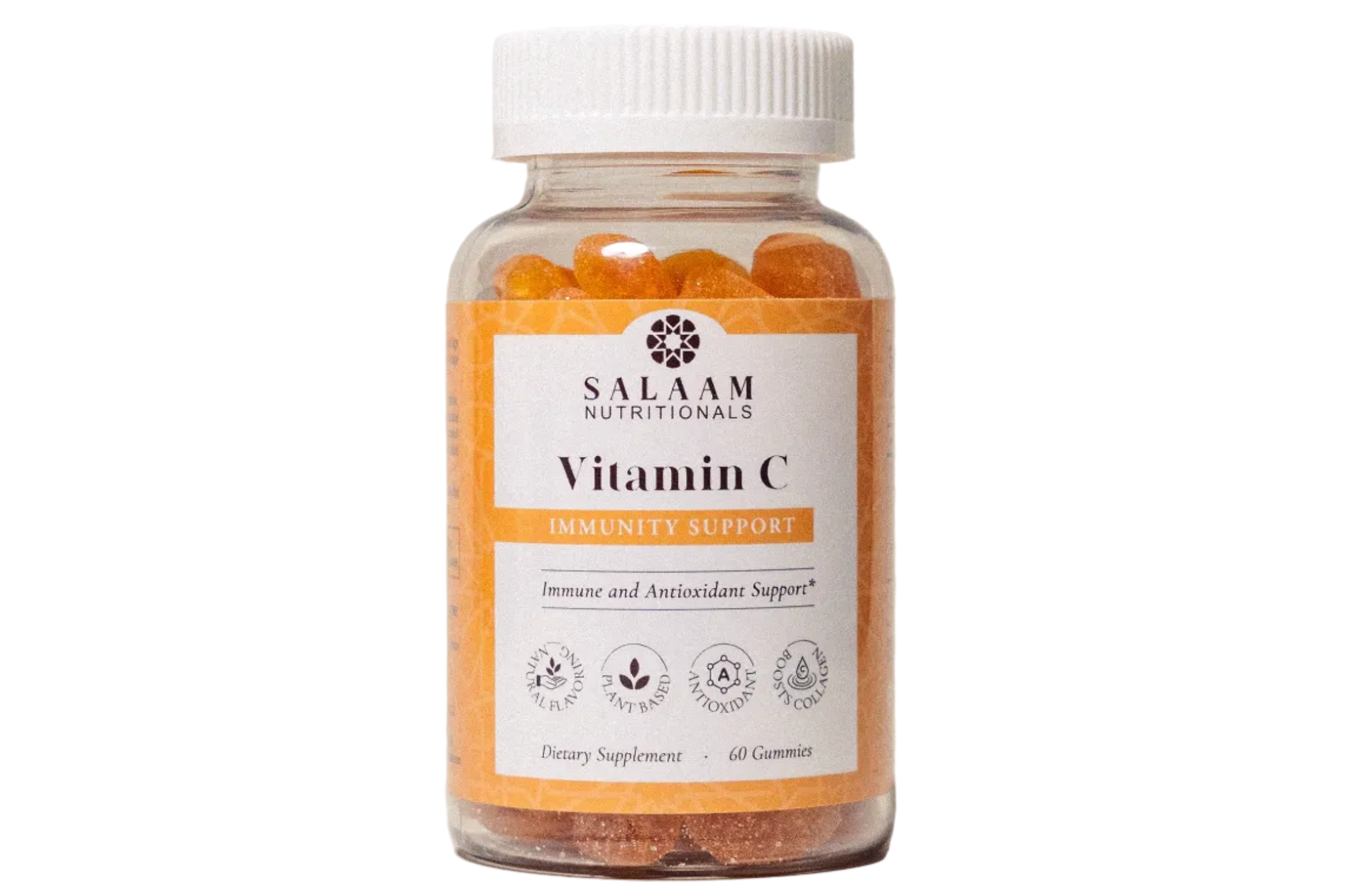 Salaam Nutritionals Halal Vitamin C Gummies – Chewable Vitamin C Dietary Supplement, Vegetarian, Non-GMO, Gluten-Free, 60 Count